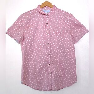 NWOT L club preppy yachtcore nautical pink salmon sailboats tailored old money